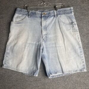 Wrangler Mens Relaxed Fit Shorts Size 40 Denim Light Wash 5‎ Pocket
